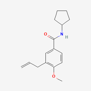 molecular formula C16H21NO2 B4535387 3-allyl-N-cyclopentyl-4-methoxybenzamide 