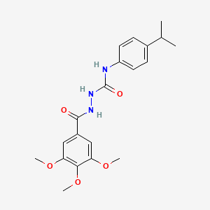 molecular formula C20H25N3O5 B4535411 N-(4-isopropylphenyl)-2-(3,4,5-trimethoxybenzoyl)hydrazinecarboxamide 