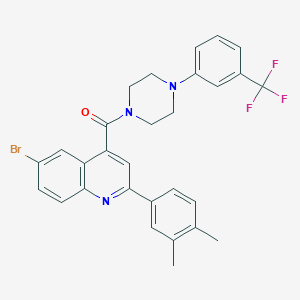 6-Bromo-2-(3,4-dimethylphenyl)-4-({4-[3-(trifluoromethyl)phenyl]-1-piperazinyl}carbonyl)quinoline