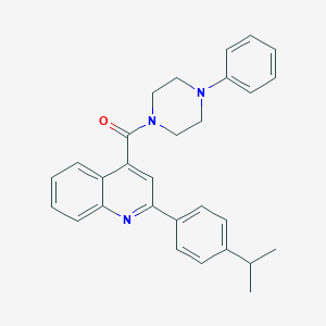 molecular formula C29H29N3O B453545 2-(4-Isopropylphenyl)-4-[(4-phenyl-1-piperazinyl)carbonyl]quinoline 