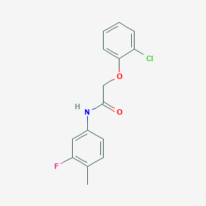 molecular formula C15H13ClFNO2 B4535465 2-(2-chlorophenoxy)-N-(3-fluoro-4-methylphenyl)acetamide 
