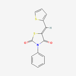 molecular formula C14H9NO2S2 B4535469 3-phenyl-5-(2-thienylmethylene)-1,3-thiazolidine-2,4-dione 