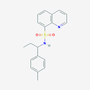 molecular formula C19H20N2O2S B4535483 N-[1-(4-methylphenyl)propyl]-8-quinolinesulfonamide 
