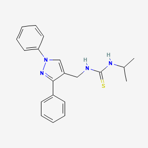 molecular formula C20H22N4S B4535490 N-[(1,3-diphenyl-1H-pyrazol-4-yl)methyl]-N'-isopropylthiourea 