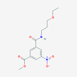 molecular formula C14H18N2O6 B4535511 methyl 3-{[(3-ethoxypropyl)amino]carbonyl}-5-nitrobenzoate 