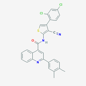 N-[3-cyano-4-(2,4-dichlorophenyl)thiophen-2-yl]-2-(3,4-dimethylphenyl)quinoline-4-carboxamide