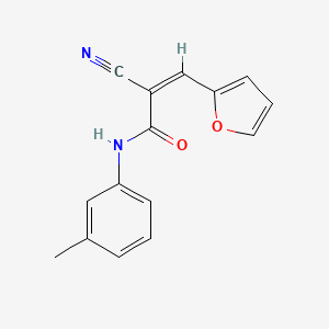 molecular formula C15H12N2O2 B4535535 2-cyano-3-(2-furyl)-N-(3-methylphenyl)acrylamide 
