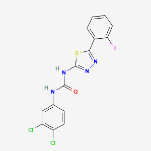 molecular formula C15H9Cl2IN4OS B4535550 N-(3,4-dichlorophenyl)-N'-[5-(2-iodophenyl)-1,3,4-thiadiazol-2-yl]urea 