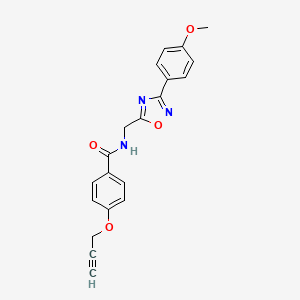 molecular formula C20H17N3O4 B4535554 N-{[3-(4-methoxyphenyl)-1,2,4-oxadiazol-5-yl]methyl}-4-(2-propyn-1-yloxy)benzamide 