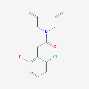 molecular formula C14H15ClFNO B4535566 N,N-diallyl-2-(2-chloro-6-fluorophenyl)acetamide 