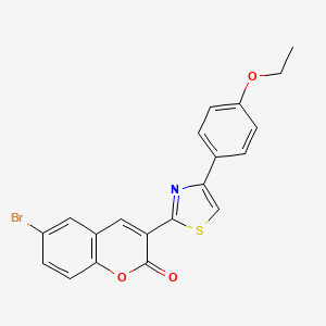molecular formula C20H14BrNO3S B4535592 6-bromo-3-[4-(4-ethoxyphenyl)-1,3-thiazol-2-yl]-2H-chromen-2-one 