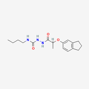 molecular formula C17H25N3O3 B4535594 N-butyl-2-[2-(2,3-dihydro-1H-inden-5-yloxy)propanoyl]hydrazinecarboxamide 