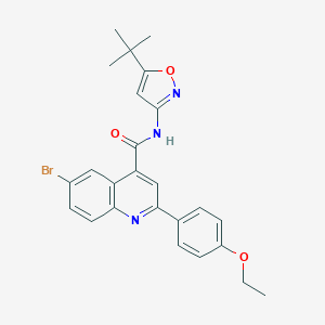 molecular formula C25H24BrN3O3 B453560 6-bromo-N-(5-tert-butyl-1,2-oxazol-3-yl)-2-(4-ethoxyphenyl)quinoline-4-carboxamide 