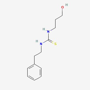 molecular formula C12H18N2OS B4535609 N-(3-hydroxypropyl)-N'-(2-phenylethyl)thiourea 
