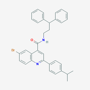 molecular formula C34H31BrN2O B453561 6-bromo-N-(3,3-diphenylpropyl)-2-(4-isopropylphenyl)-4-quinolinecarboxamide 