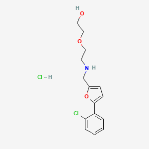 molecular formula C15H19Cl2NO3 B4535625 2-[2-({[5-(2-chlorophenyl)-2-furyl]methyl}amino)ethoxy]ethanol hydrochloride 