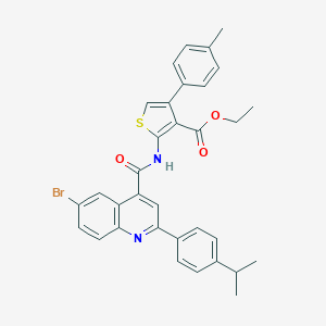 Ethyl 2-({[6-bromo-2-(4-isopropylphenyl)-4-quinolinyl]carbonyl}amino)-4-(4-methylphenyl)-3-thiophenecarboxylate