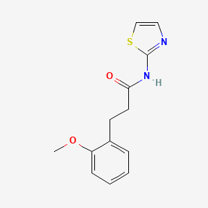 molecular formula C13H14N2O2S B4535635 3-(2-methoxyphenyl)-N-1,3-thiazol-2-ylpropanamide 