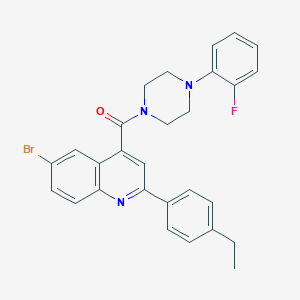 6-Bromo-2-(4-ethylphenyl)-4-{[4-(2-fluorophenyl)-1-piperazinyl]carbonyl}quinoline