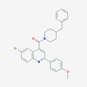 (4-Benzylpiperidin-1-yl)[6-bromo-2-(4-methoxyphenyl)quinolin-4-yl]methanone