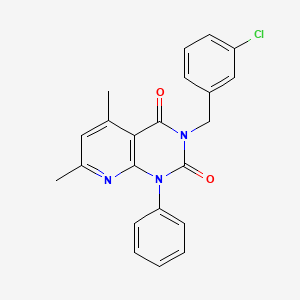 3-(3-chlorobenzyl)-5,7-dimethyl-1-phenylpyrido[2,3-d]pyrimidine-2,4(1H,3H)-dione