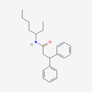 molecular formula C22H29NO B4535732 N-(1-ethylpentyl)-3,3-diphenylpropanamide 