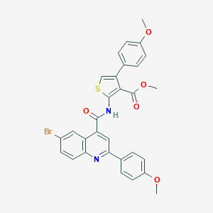 Methyl 2-({[6-bromo-2-(4-methoxyphenyl)-4-quinolinyl]carbonyl}amino)-4-(4-methoxyphenyl)-3-thiophenecarboxylate