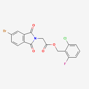 molecular formula C17H10BrClFNO4 B4535765 2-chloro-6-fluorobenzyl (5-bromo-1,3-dioxo-1,3-dihydro-2H-isoindol-2-yl)acetate 