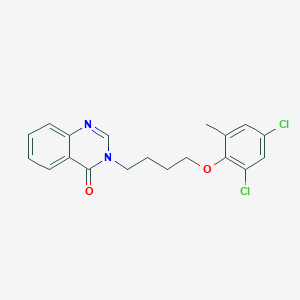 molecular formula C19H18Cl2N2O2 B4535773 3-[4-(2,4-dichloro-6-methylphenoxy)butyl]-4(3H)-quinazolinone 