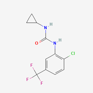 molecular formula C11H10ClF3N2O B4535784 N-[2-chloro-5-(trifluoromethyl)phenyl]-N'-cyclopropylurea 