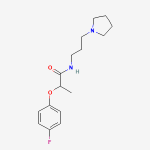 molecular formula C16H23FN2O2 B4535795 2-(4-fluorophenoxy)-N-[3-(1-pyrrolidinyl)propyl]propanamide 