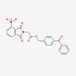 molecular formula C24H16N2O7 B4535796 4-benzoylbenzyl (4-nitro-1,3-dioxo-1,3-dihydro-2H-isoindol-2-yl)acetate 