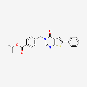 isopropyl 4-[(4-oxo-6-phenylthieno[2,3-d]pyrimidin-3(4H)-yl)methyl]benzoate