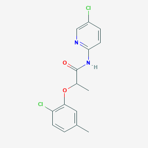 molecular formula C15H14Cl2N2O2 B4535833 2-(2-chloro-5-methylphenoxy)-N-(5-chloro-2-pyridinyl)propanamide 