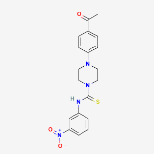 molecular formula C19H20N4O3S B4535840 4-(4-acetylphenyl)-N-(3-nitrophenyl)-1-piperazinecarbothioamide 