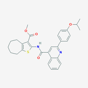 methyl 2-({[2-(4-isopropoxyphenyl)-4-quinolinyl]carbonyl}amino)-5,6,7,8-tetrahydro-4H-cyclohepta[b]thiophene-3-carboxylate