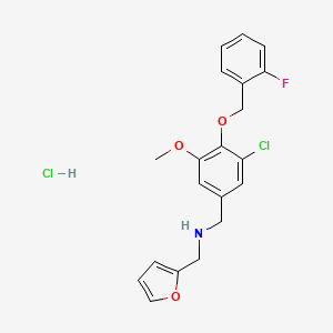 {3-chloro-4-[(2-fluorobenzyl)oxy]-5-methoxybenzyl}(2-furylmethyl)amine hydrochloride