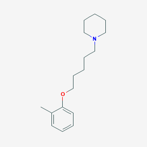 molecular formula C17H27NO B4535861 1-[5-(2-methylphenoxy)pentyl]piperidine CAS No. 5315-11-7
