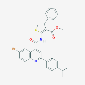 Methyl 2-({[6-bromo-2-(4-isopropylphenyl)-4-quinolinyl]carbonyl}amino)-4-phenyl-3-thiophenecarboxylate
