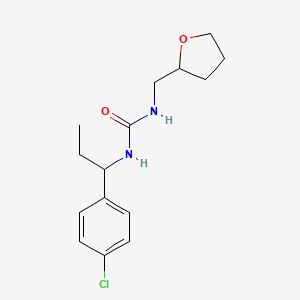 molecular formula C15H21ClN2O2 B4535875 N-[1-(4-chlorophenyl)propyl]-N'-(tetrahydro-2-furanylmethyl)urea 