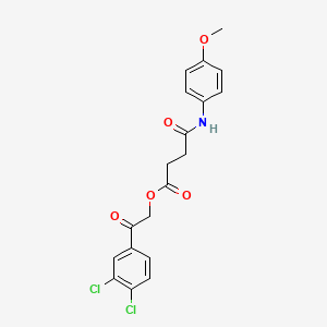 molecular formula C19H17Cl2NO5 B4535877 2-(3,4-dichlorophenyl)-2-oxoethyl 4-[(4-methoxyphenyl)amino]-4-oxobutanoate 
