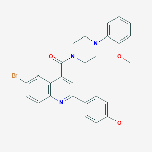 6-Bromo-2-(4-methoxyphenyl)-4-{[4-(2-methoxyphenyl)-1-piperazinyl]carbonyl}quinoline