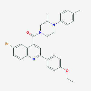 molecular formula C30H30BrN3O2 B453591 [6-Bromo-2-(4-ethoxyphenyl)quinolin-4-yl][3-methyl-4-(4-methylphenyl)piperazin-1-yl]methanone 