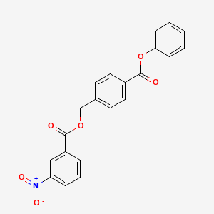 molecular formula C21H15NO6 B4535946 4-(phenoxycarbonyl)benzyl 3-nitrobenzoate 