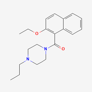 molecular formula C20H26N2O2 B4535961 1-(2-ethoxy-1-naphthoyl)-4-propylpiperazine 