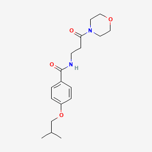 molecular formula C18H26N2O4 B4535972 4-Isobutoxy-N-(3-morpholin-4-yl-3-oxo-propyl)-benzamide 