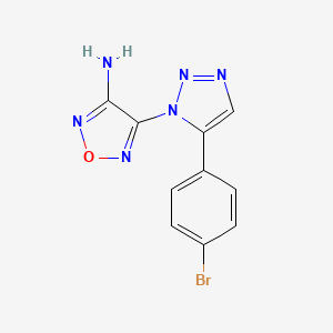 molecular formula C10H7BrN6O B4535974 4-[5-(4-bromophenyl)-1H-1,2,3-triazol-1-yl]-1,2,5-oxadiazol-3-amine 