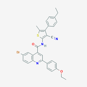 6-bromo-N-[3-cyano-4-(4-ethylphenyl)-5-methylthiophen-2-yl]-2-(4-ethoxyphenyl)quinoline-4-carboxamide