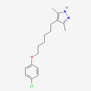 molecular formula C17H23ClN2O B4535991 4-[6-(4-chlorophenoxy)hexyl]-3,5-dimethyl-1H-pyrazole 