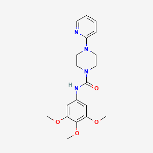 molecular formula C19H24N4O4 B4535996 4-(2-pyridinyl)-N-(3,4,5-trimethoxyphenyl)-1-piperazinecarboxamide 